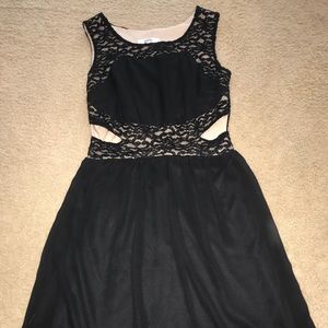 NWT Black/Nude Side Cut Out Dress